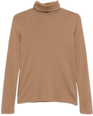 Majestic Filatures Roll-Neck Long-Sleeve T-Shirt - Natural