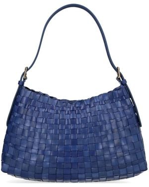 Dragon Diffusion Salvage Woven-Leather Shoulder Bag - Blue