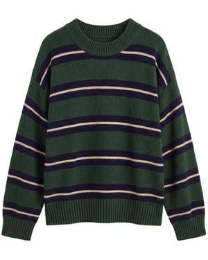 Reformation Cove Striped Sweater - Green