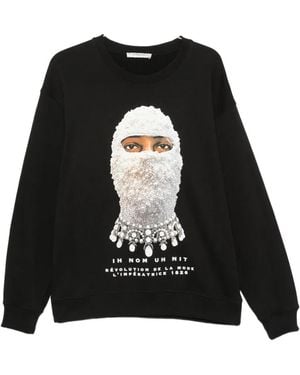 ih nom uh nit Mask Future Graphic-Print Sweatshirt - Black