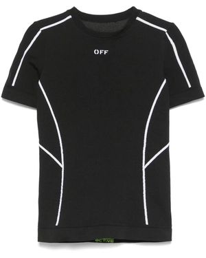 Off-White c/o Virgil Abloh シームレス Tシャツ - ブラック