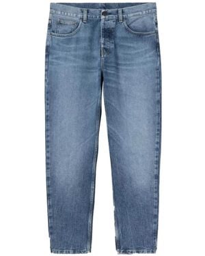 Carhartt Jean Fuselé Newel À Effet Délavé - Bleu