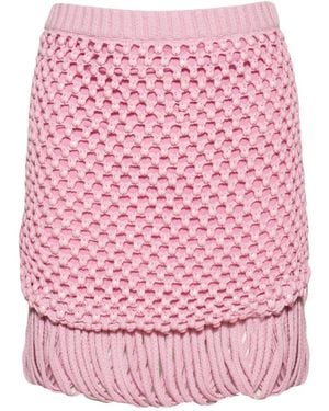 DIOTIMA Minijupe En Maille À Franges - Rose