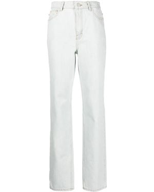 Gestuz Mid-Rise Straight-Leg Jeans - White