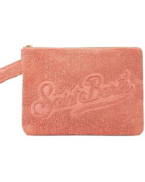 MC2 Saint Barth Pareasy Pochette With Jacquard Saint Barth Logo - Pink