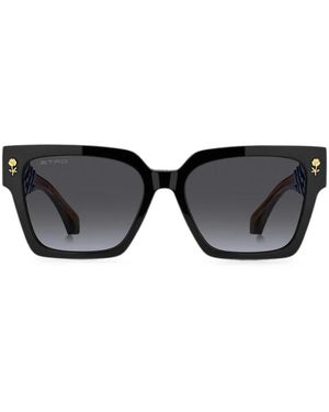 Etro Rectangular-Frame Sunglasses - Black