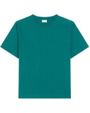 Dries Van Noten Camiseta De Algodón De Corte Regular - Verde