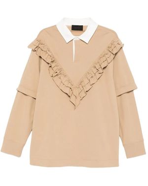 Simone Rocha Camisa Con Detalle De Volantes - Neutro