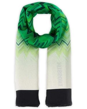 Missoni Zigzag-Print Scarf - Green