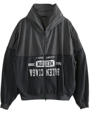 Balenciaga Check Panelled Shirt - Grey