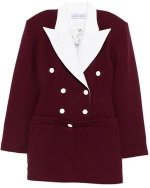 ROWEN ROSE Double-Breasted Dress - Red