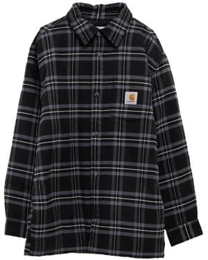Carhartt Baird Check-Pattern Logo-Patch Jacket - Black