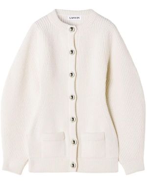 Lanvin リブニット カーディガン - ホワイト
