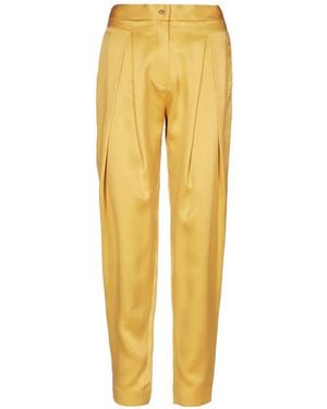 Tessitura Cupro Love Tapered Trousers - Yellow