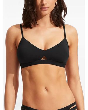Seafolly Hybrid Cut-Out Bikini Top - Black