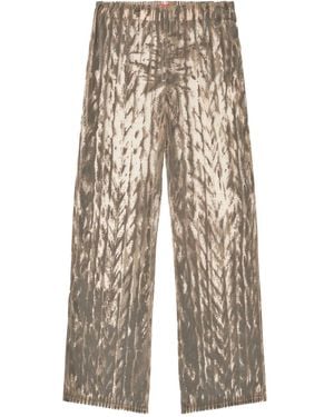 DIESEL Cable-Print Tulle Pants - Natural