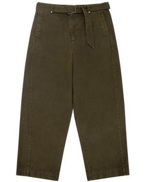 Entire studios Gully Belted Wide-Leg Jeans - Green