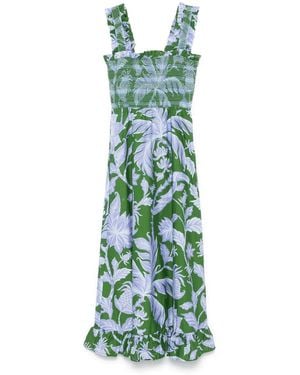 FARM Rio Mixed Tropical Swing Sleeveless Midi Dress in Red | Lyst