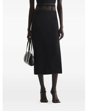 Mugler Falda Con Tirantes - Negro