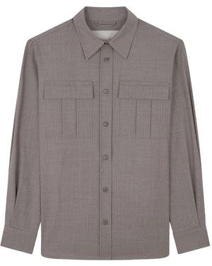 Paul & Shark Flap-Pocket Wool Overshirt - Gray