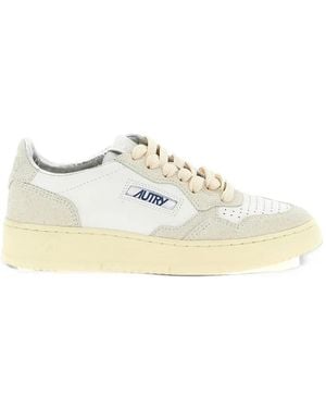 Autry Perforated Panelled Trainers - White