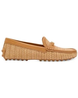 Tod's Logo-Plaque Loafers - White