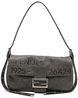 Fendi Baguette Schultertasche - Schwarz