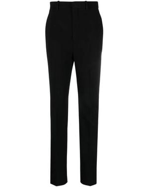 Saint Laurent Straight-Leg Wool Trousers - Black