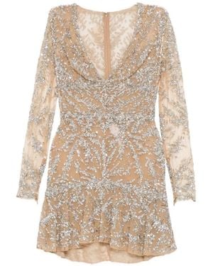 Zuhair Murad Sequin-Embellished Tulle Dress - White