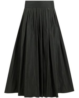 Max Mara Pleated A-Line Skirt - Black