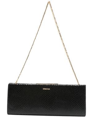 Lola Cruz Chain-Strap Clutch Bag - White