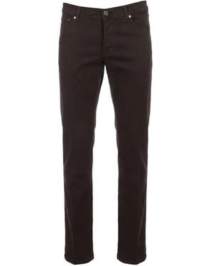 Kiton Five-Pocket Straight-Leg Trousers - Grey