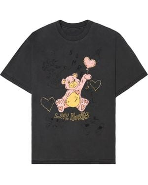 DOMREBEL Teddy Bear-Print T-Shirt - Black