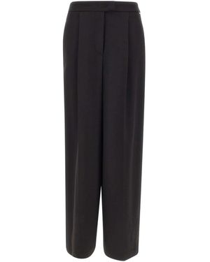 Kaos Pleated-Front Trousers - Black
