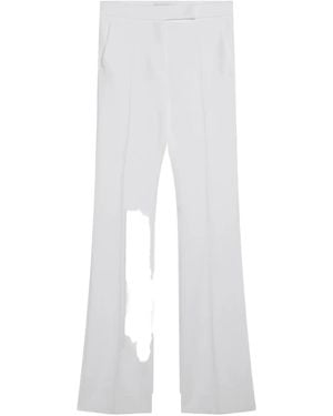 Max Mara Pressed-Crease Flared Pants - White