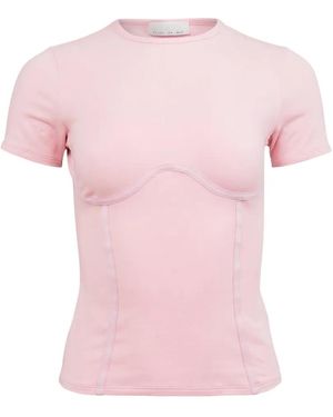 Fleur du Mal Bustier T-Shirt - Pink