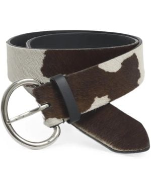 Marni Ceinture Blanche Et Brune Cow-Pony - Black
