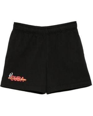 Melt Graphic-Print Shorts - Black