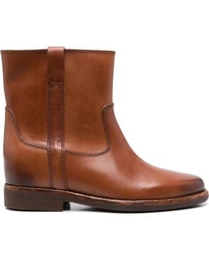 Isabel Marant Susee Leather Ankle Boots - Brown