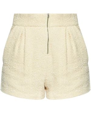 IRO Bouclé Zip-Up Shorts - Natural