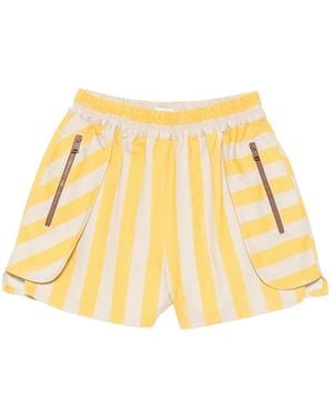 Fendi Striped Shorts - Yellow