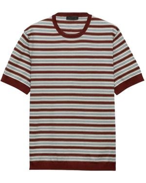 Prada Camiseta de algodón a rayas - Multicolor