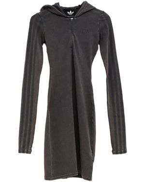 adidas X Avavav Logo-Embroidered Hooded Dress - Black