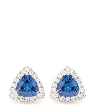 Apm Monaco Triangle Pavé Stud Earrings - Blue