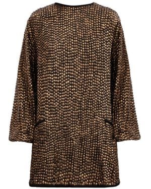 Gemy Maalouf Beaded Blouse - Brown