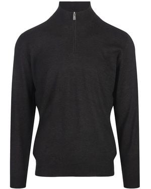 Fedeli Pullover Mit Stehkragen - Schwarz