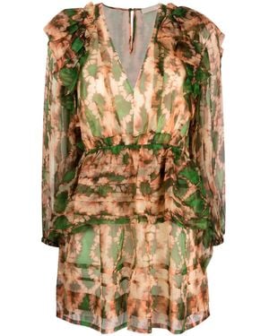 Ulla Johnson Adelaide Abstract-Print Silk Minidress - Green