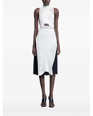Halo Cut-Out Turtleneck Top - White