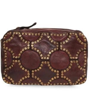 Campomaggi Studded Leather Crossbody Bag - Brown