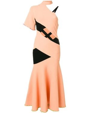 Proenza Schouler Asymmetric One Sleeve Dress - Orange